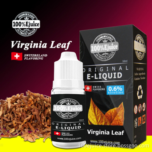 Competitive 10ml Virginia Leaf E Liquids Professional Exporter